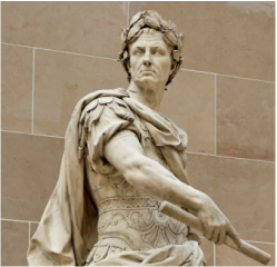 Julius Caesar Statue at the Louve source:Nicolas Coustou [Public domain], via Wikimedia Commons